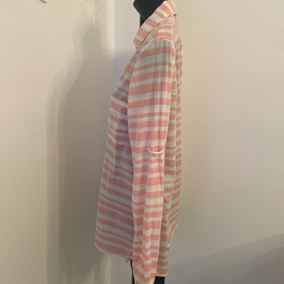 Columbia Early Tide Button Shirt Womens Pink Long Sleeve Striped Outdoor XS - Picture 3 of 6